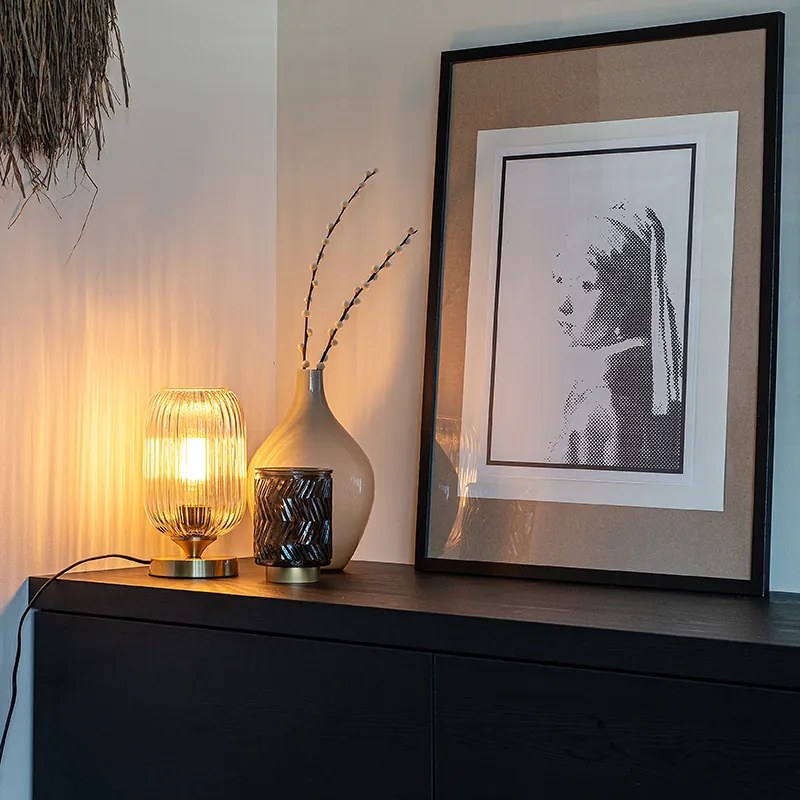 Candeeiro de mesa Art Déco em latão - Banci