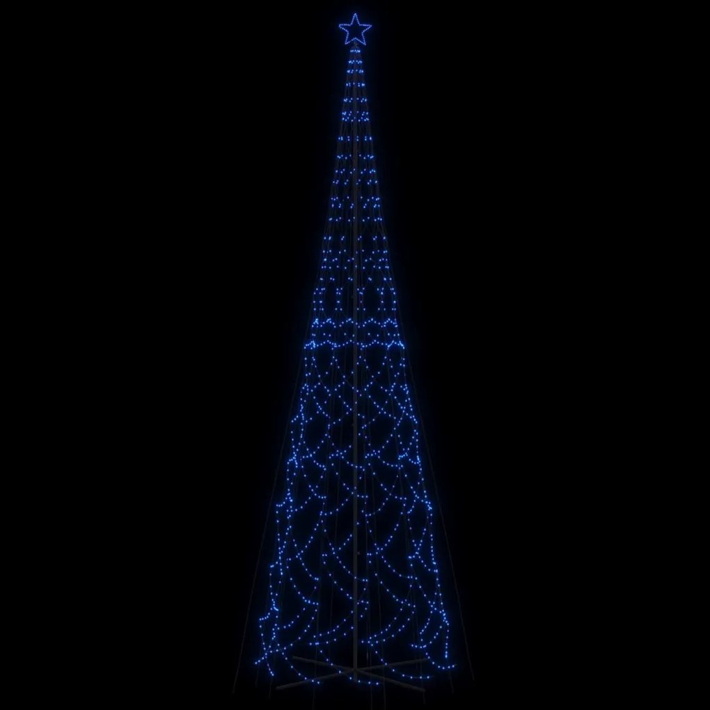 Árvore de Natal em cone 3000 luzes LED 230x800 cm azul