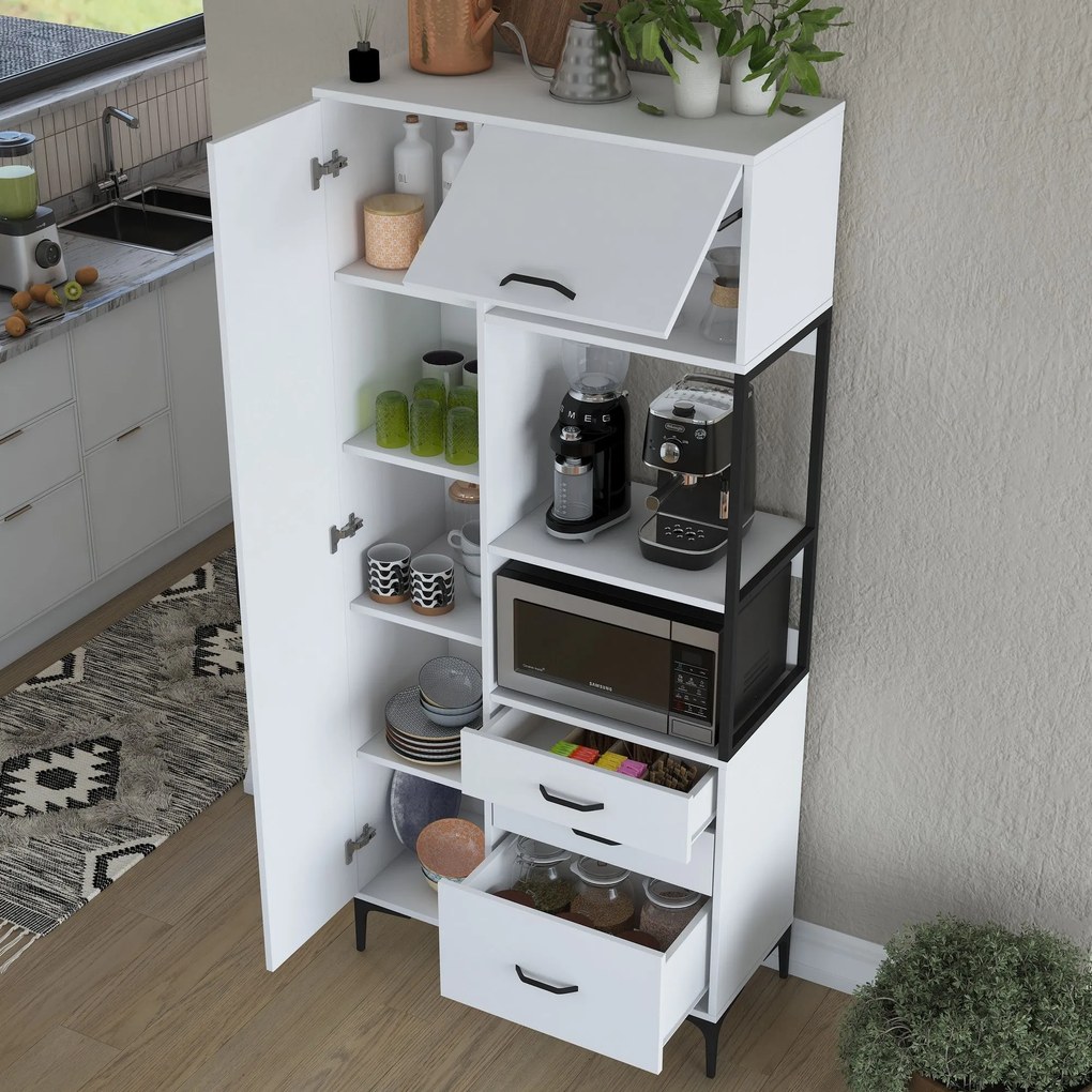 Armário Multiusos JE112 – Branco – 90x198,6x40 cm