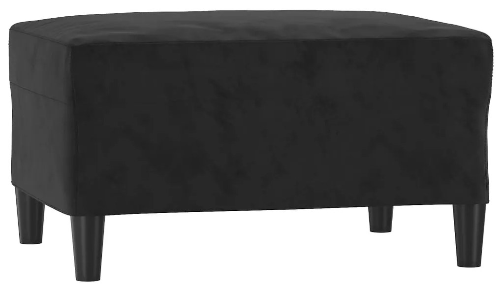 3 pcs conjunto de sofás com almofadas veludo preto