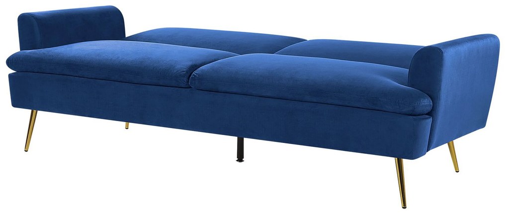 Sofá-cama em veludo azul marinho VETTRE Beliani