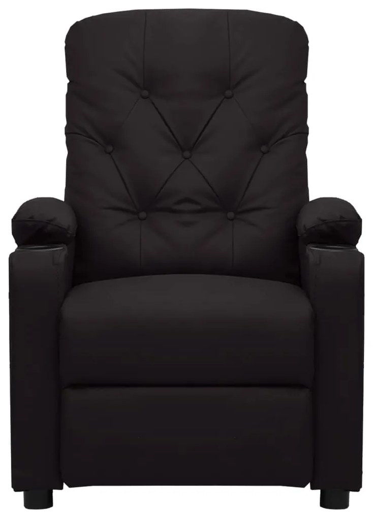 Poltrona de massagens elétrica couro artificial preto