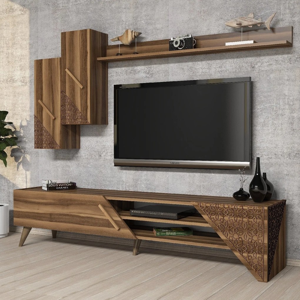 Móvel TV Beril – Nogueira – 180x40x37 cm