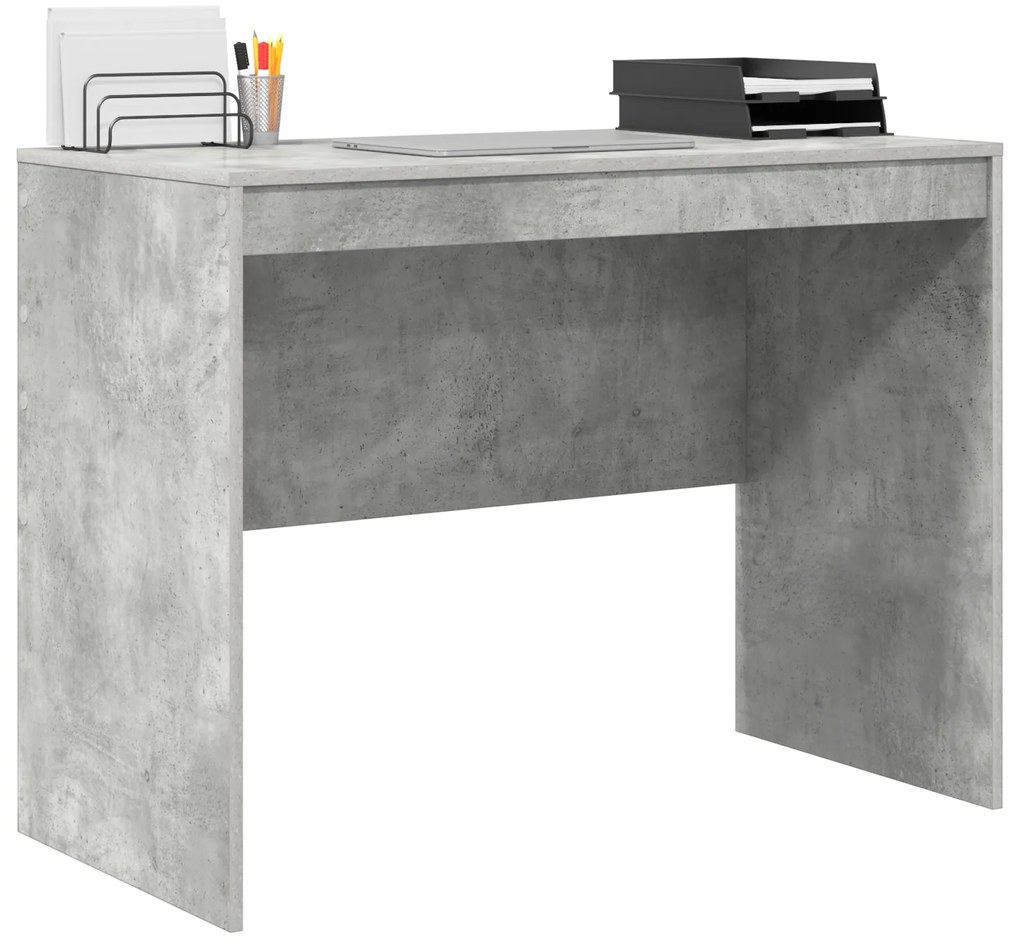 Escrivaninha Cinza-Concreto MDF 100 x 50 x 76 cm Escrivaninha