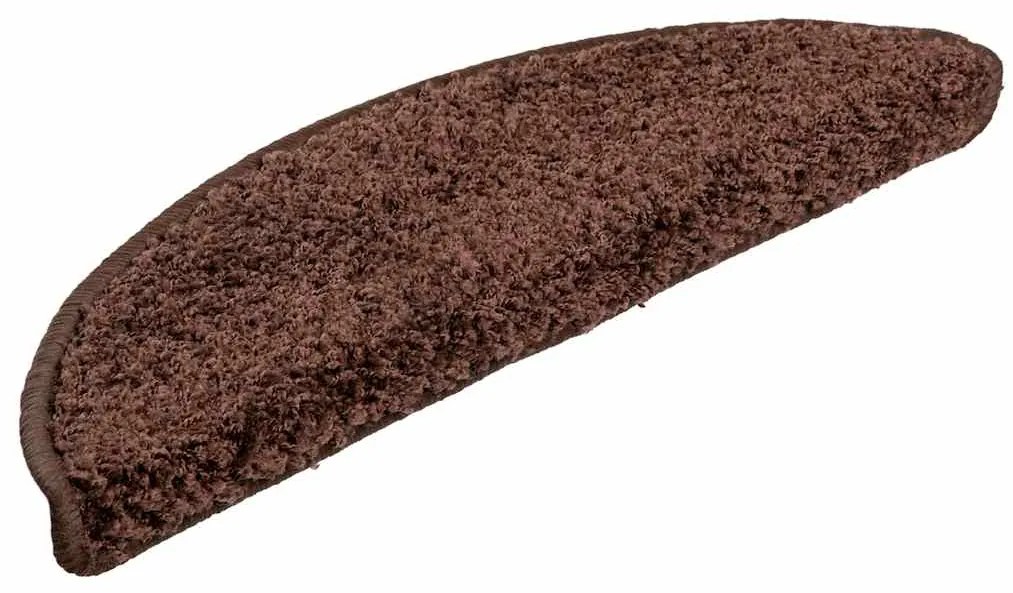 Tapetes de escada 30 pcs 56x17x3 cm castanho