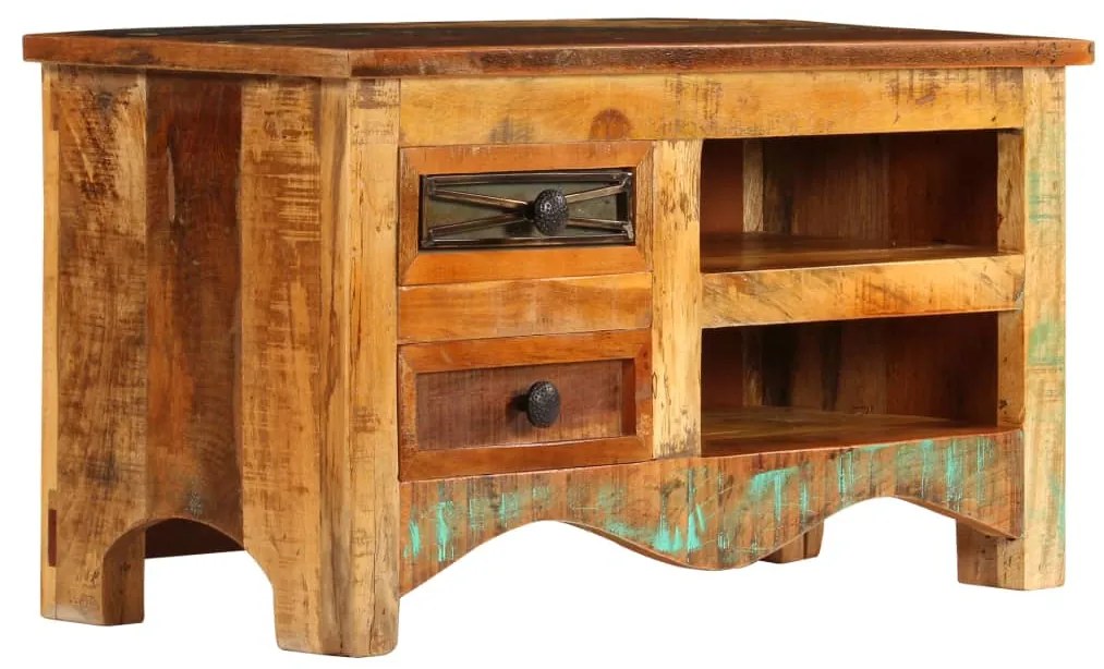 Móvel de TV 80x30x40 cm madeira recuperada maciça