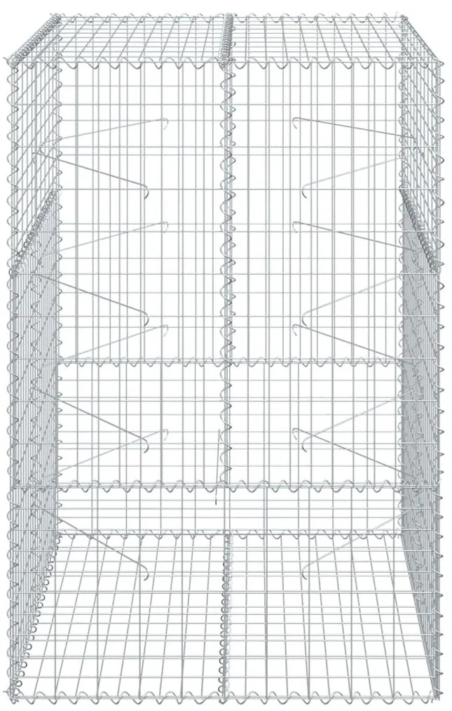 Cesto gabião com cobertura 100x100x150 cm ferro galvanizado