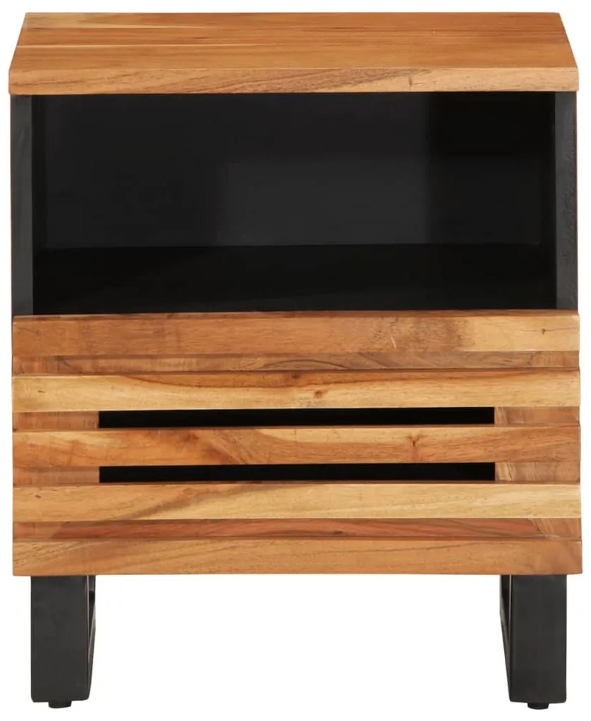 Mesa de cabeceira 40x34x46 cm madeira de acácia maciça