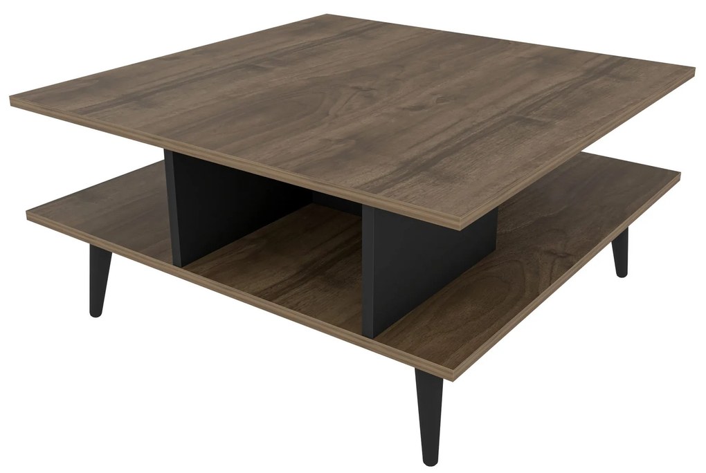 Mesa de Centro Akya – Preto Nogal – 89x89x44 cm