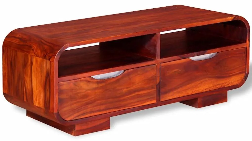 Mesa de centro madeira de acácia maciça 90x40x35 cm