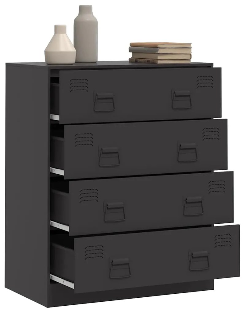Aparador 67x39x83 cm aço preto