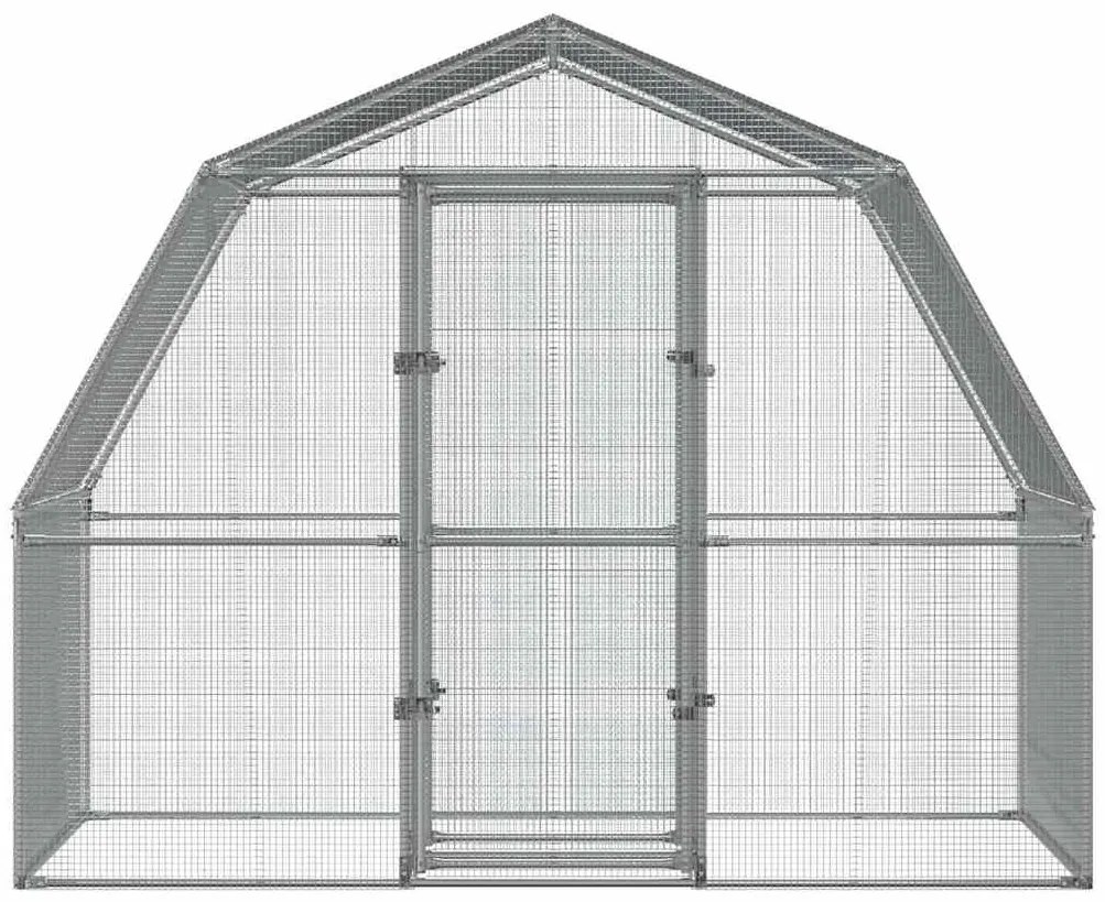 Gaiola para pássaros com porta aço galvanizado prateado