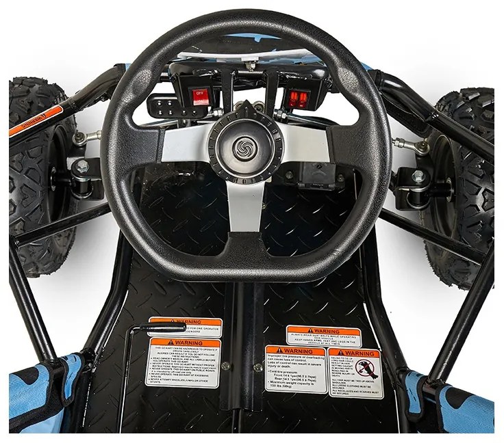 Buggy eléctrico para crianças 500W 48V Velocidade 40Km/h até 70 kg Azul