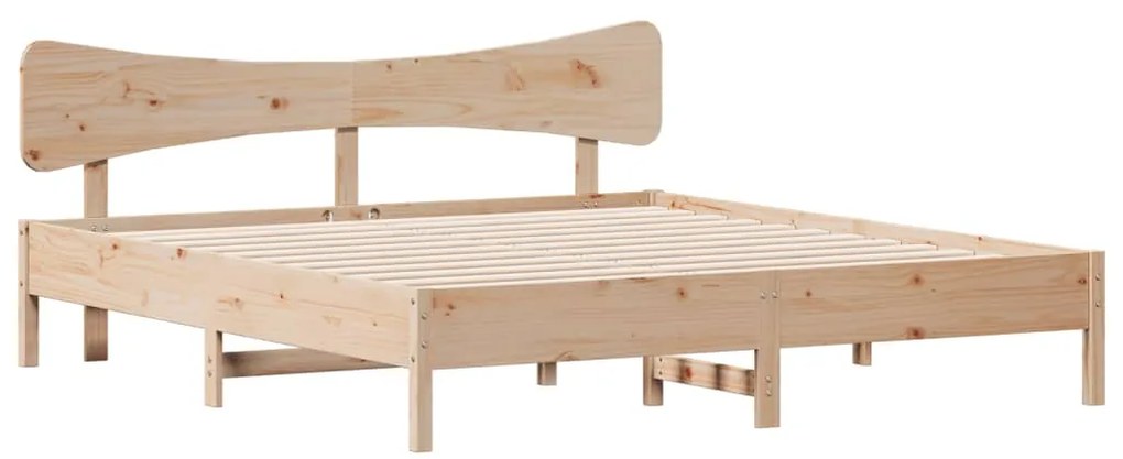 Cama sem colchão 200x200 cm madeira de pinho maciça