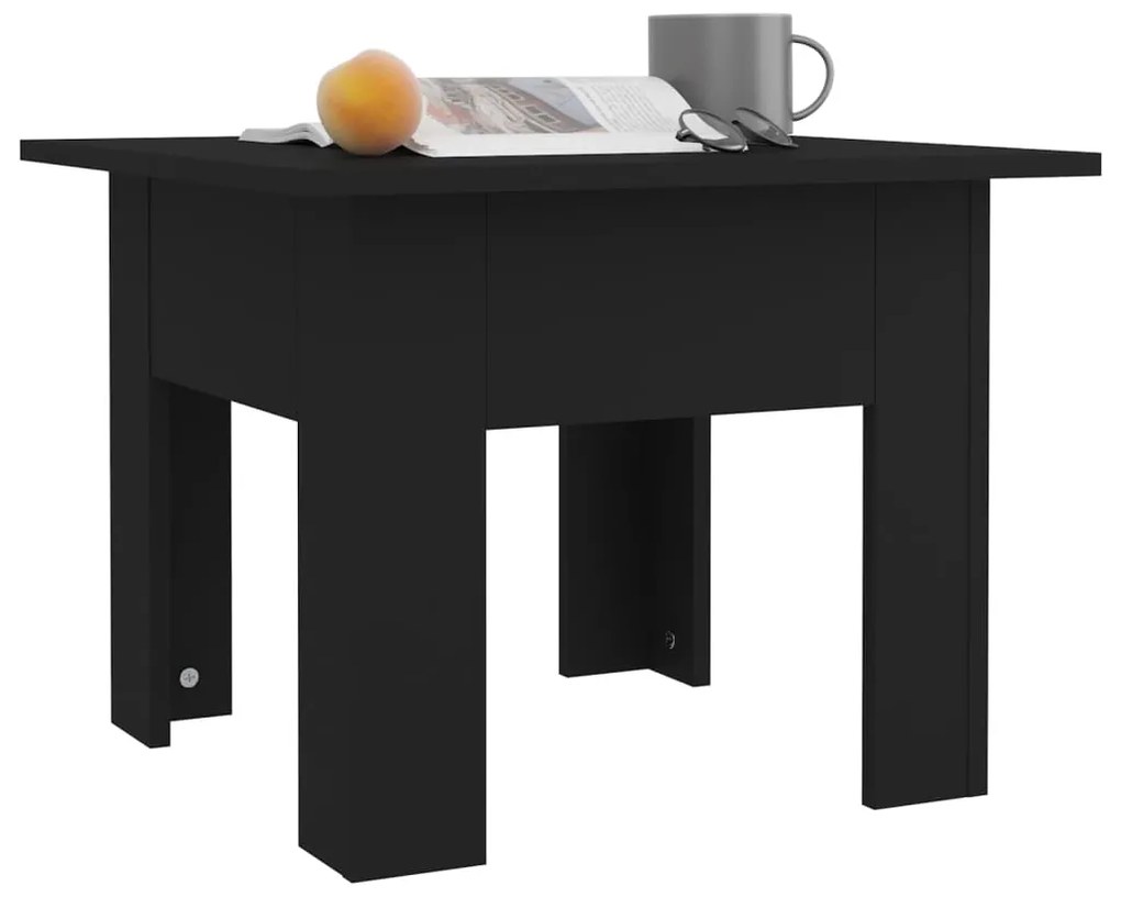 Mesa de centro 55x55x42 cm aglomerado preto