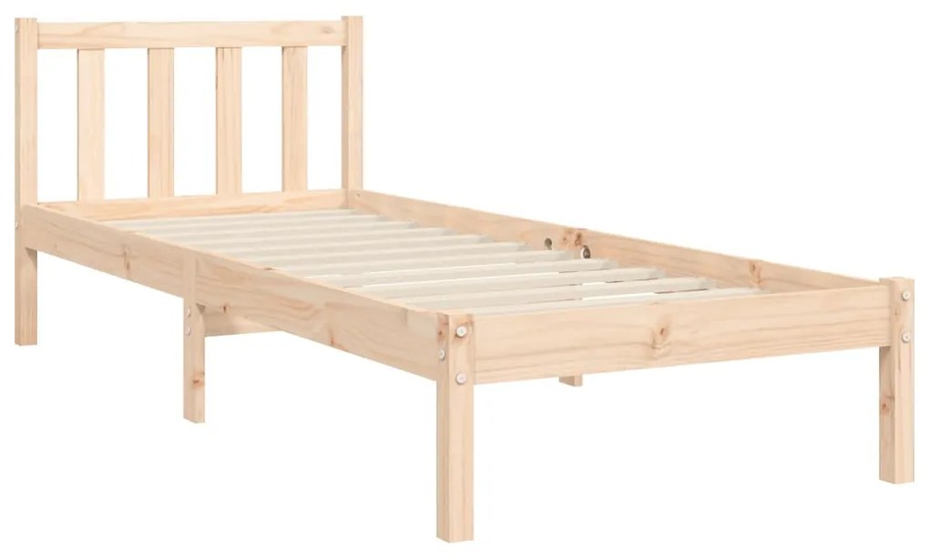 Cama sem colchão 100x200 cm madeira de pinho maciça