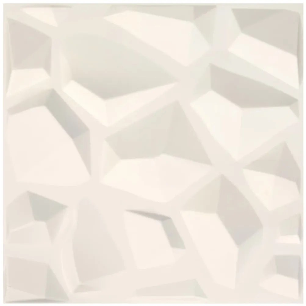 12 pcs Painéis de parede 3D 0,5x0,5 m 3 m²