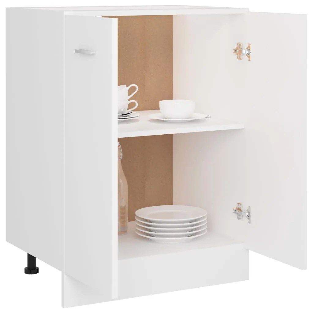 Armário inferior “Lyon” 60x46x81,5cm derivados madeira branco