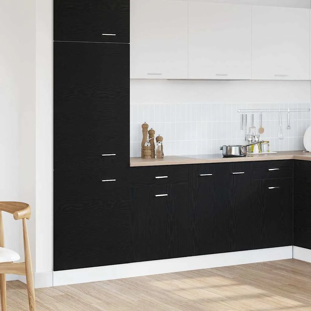 vidaXL Armário de Gavetas Oak Preto da - 50x46x81,5 cm, feito de MDF.