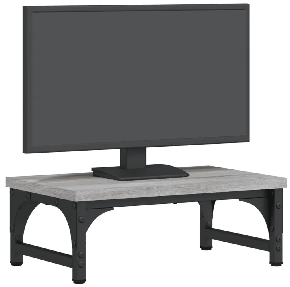 Suporte de monitor 37x23x14cm derivados madeira cinzento sonoma