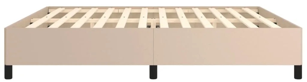 Estrutura de cama 200x200 cm couro artificial cappuccino