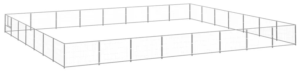 Canil para cães 56 m² aço prateado