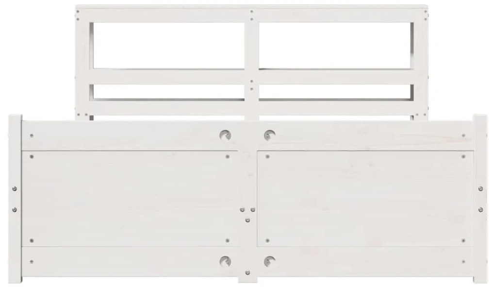 Estrutura de cama c/ cabeceira sem colchão 140x200 cm branco