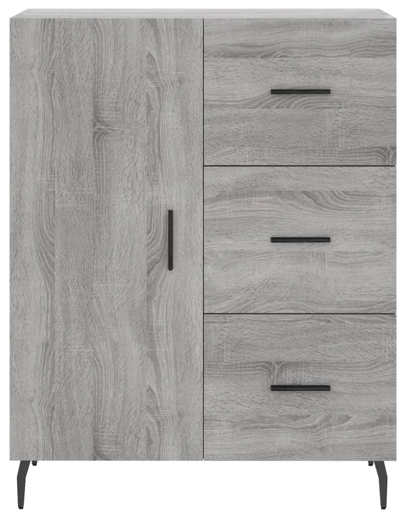 Armário alto 69,5x34x180 cm derivados de madeira sonoma cinza