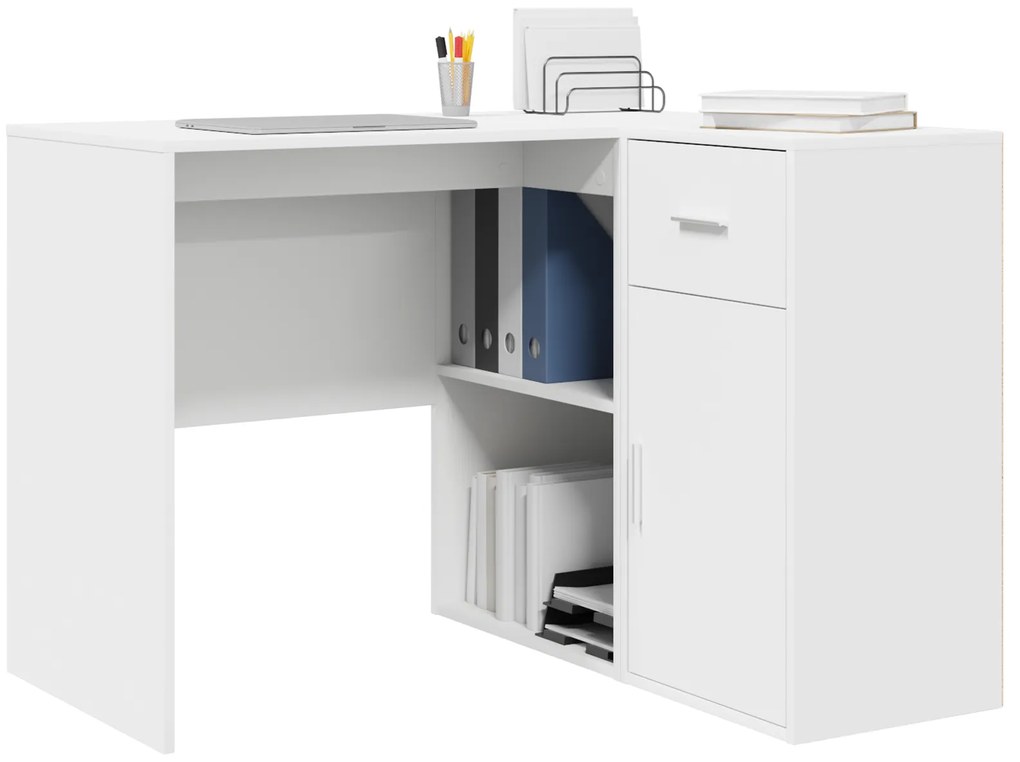 mesa de canto Branca 102x88x75 cm Madeira de Engenharia
