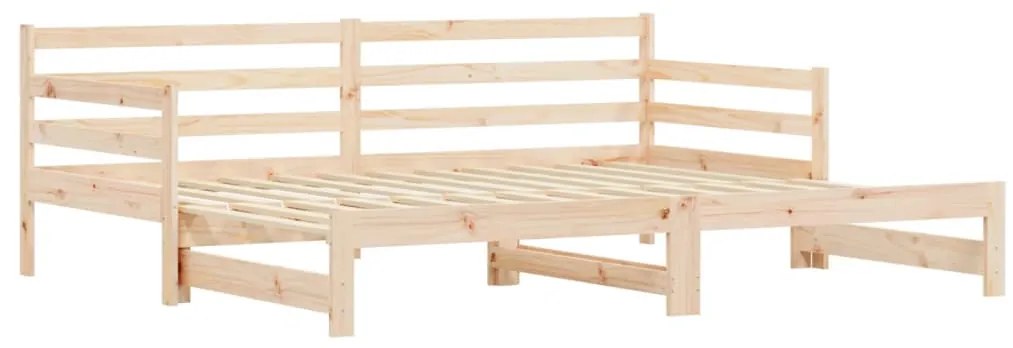 Sofá-cama com gavetão 80x200 cm madeira de pinho maciça