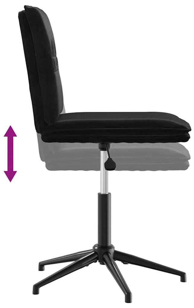 Cadeiras de jantar 2 pcs veludo preto