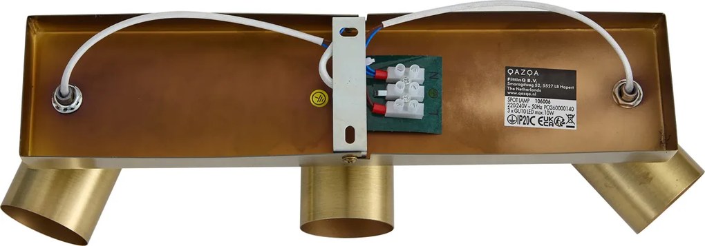Candeeiro de Teto Moderno Bronze 3 Luzes Ajustável Retangular - Jeana