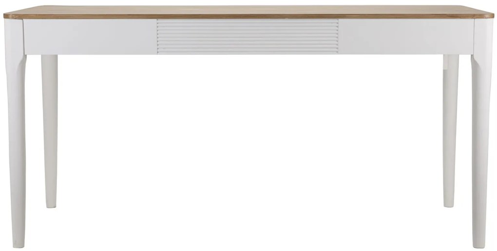 MESA DE JANTAR MATERA 180X90X80 CM BRANCO E CASTANHO