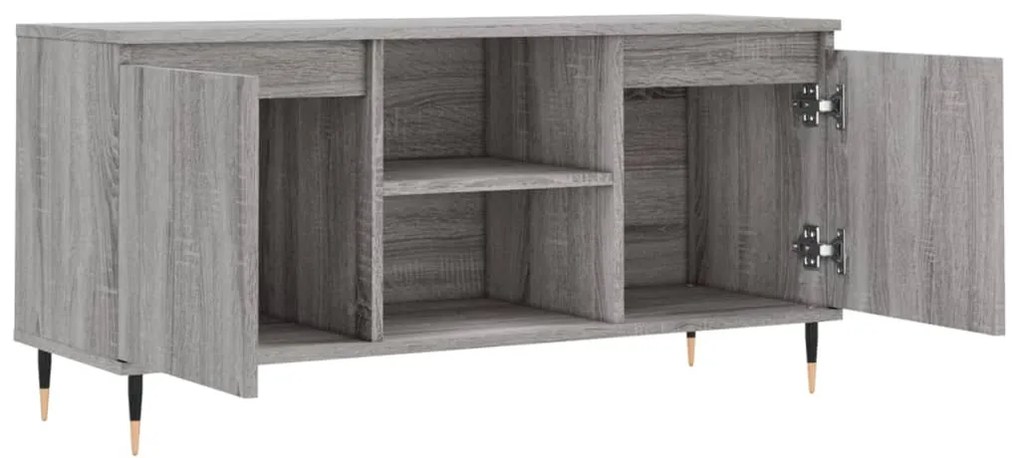 Móvel de TV 104x35x50 cm derivados de madeira cinzento sonoma
