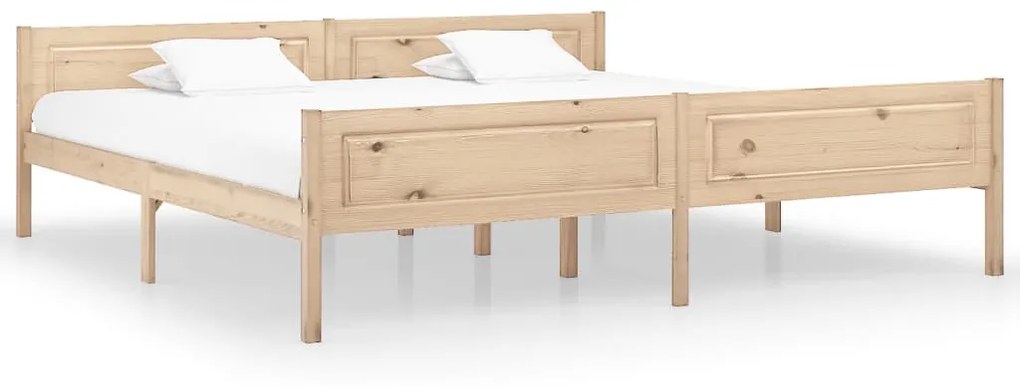 vidaXL Estrutura de cama 200x200 cm madeira de pinho maciça