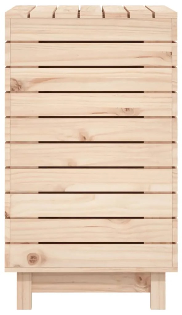 Cesto de roupa suja 88,5x44x76 cm madeira de pinho maciça