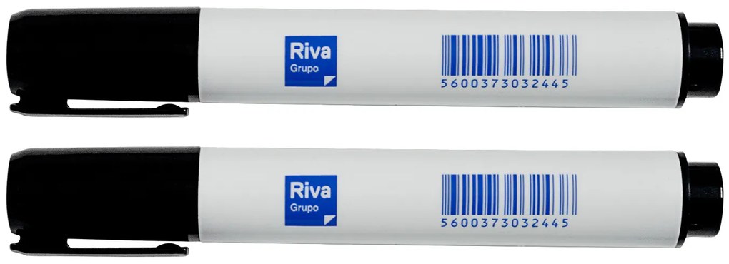 Marcador Quadros Brancos RIVA Preto – Pack 2 Unidades