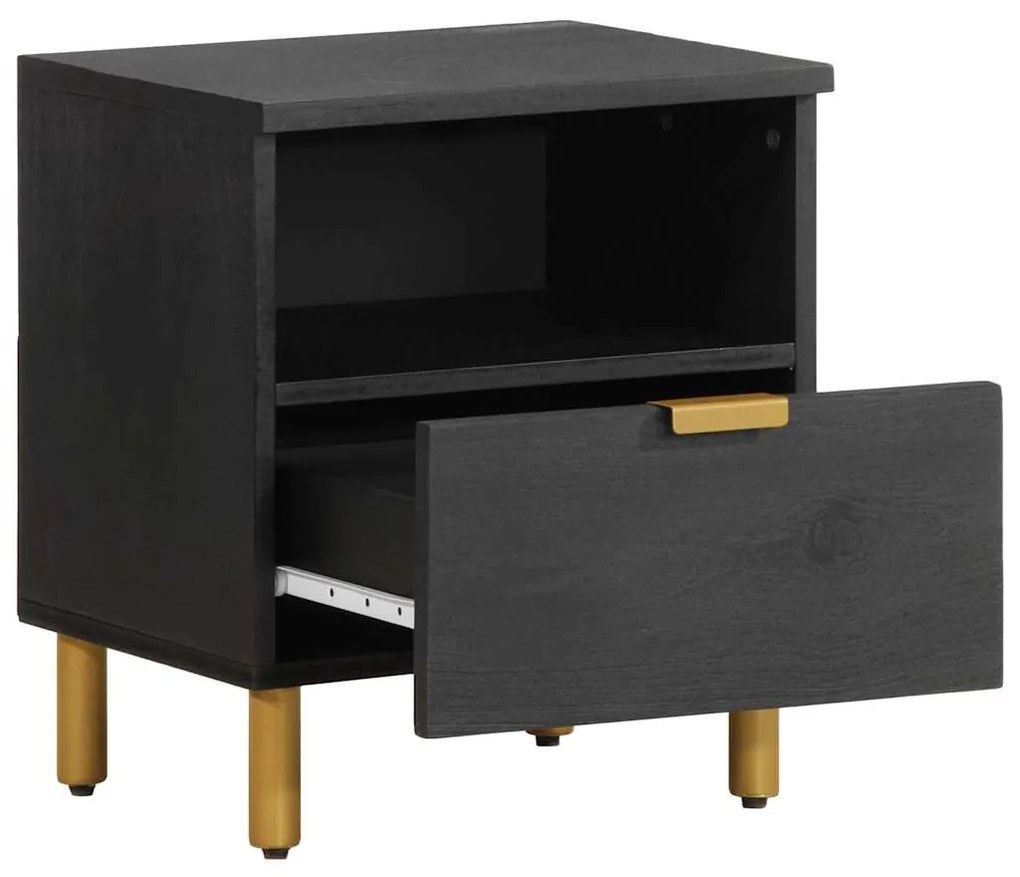 Mesa de cabeceira 40x33x46 cm derivados de madeira preto