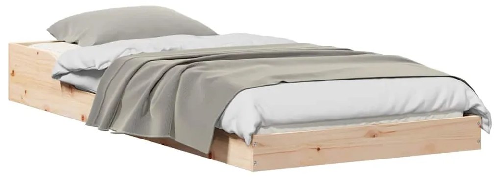Estrutura da Cama Castanho 80 x 200 cm Madeira de pinho maciça
