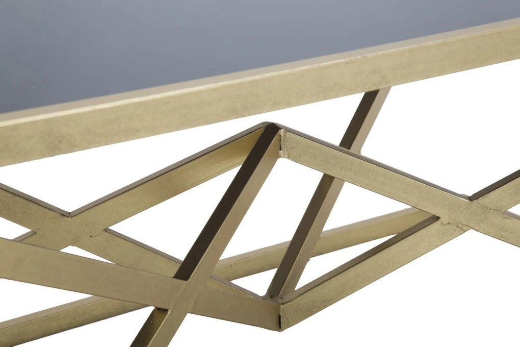 MESA DE CENTRO PIRAMID 110X60X45 CM DOURADO E PRETO