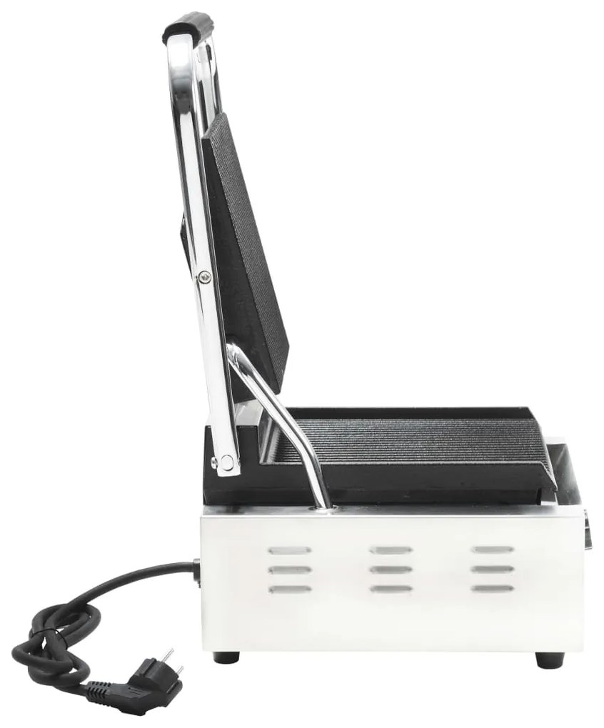Grelhador sanduicheira Panini aço inoxidável 1800W 31x30,5x20cm