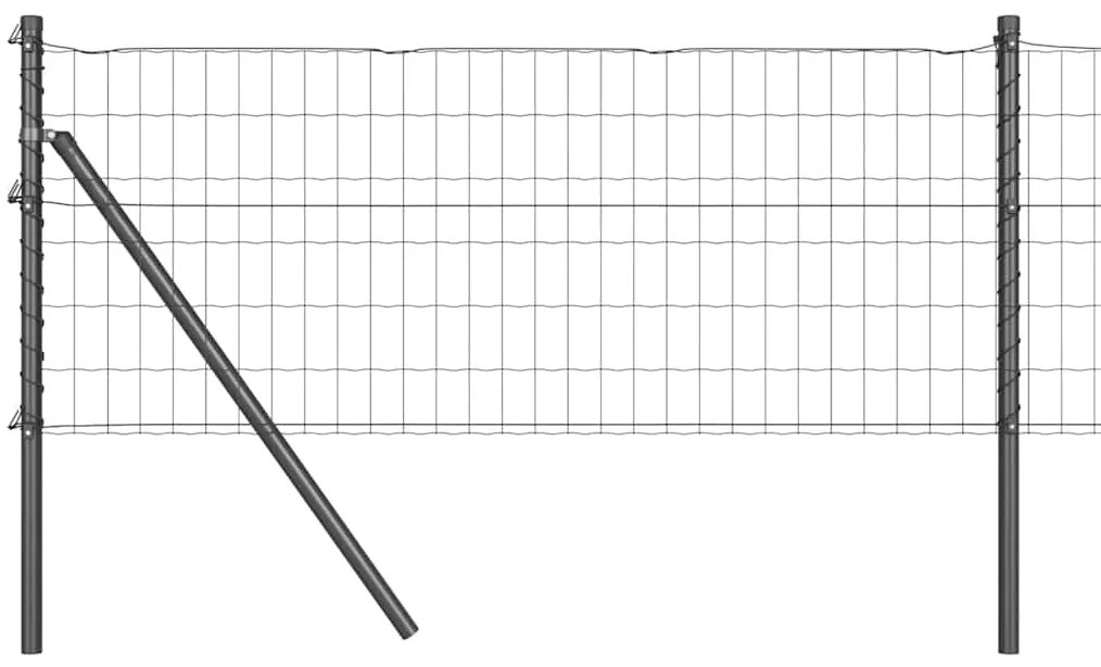 Cercas Euro com 13 Postes 0,4 x 50m em Aço Galvanizado Cinza