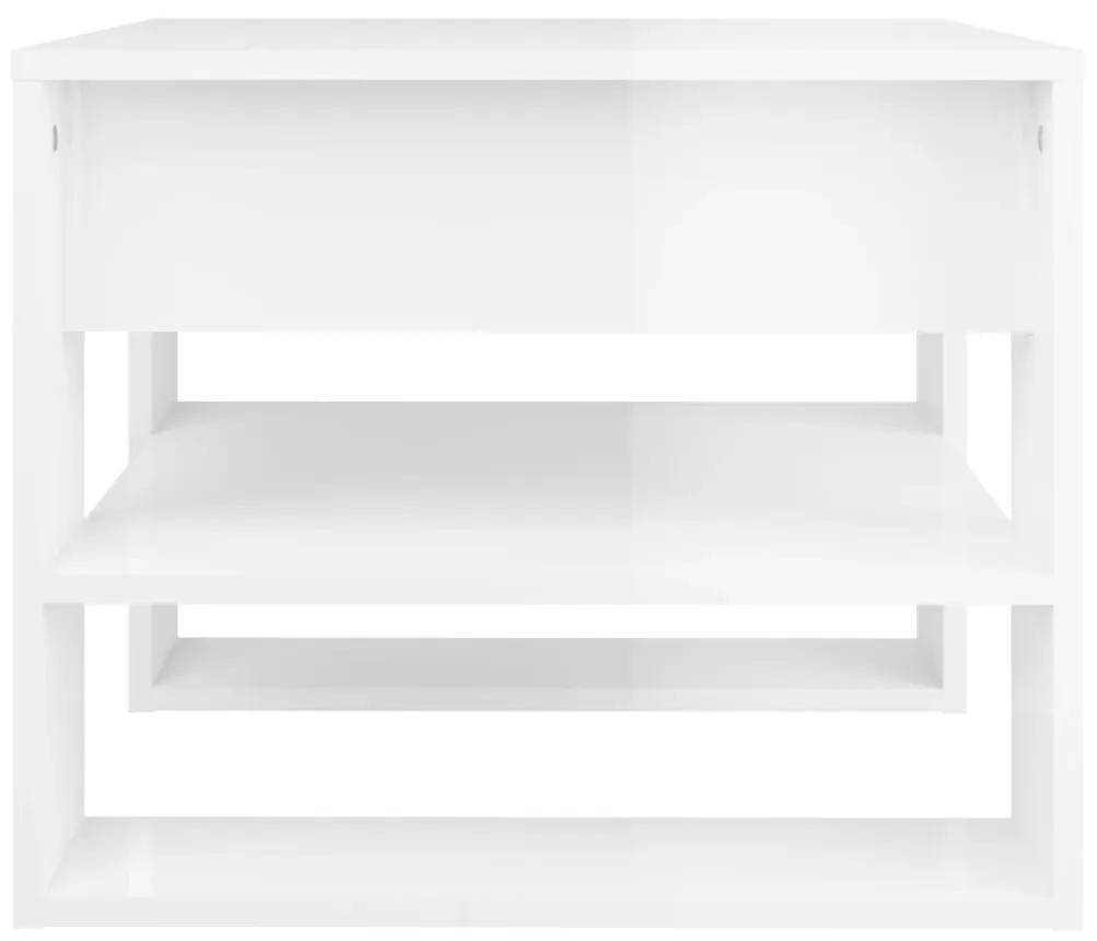 Mesa de centro 55,5x55x45cm madeira processada branco brilhante