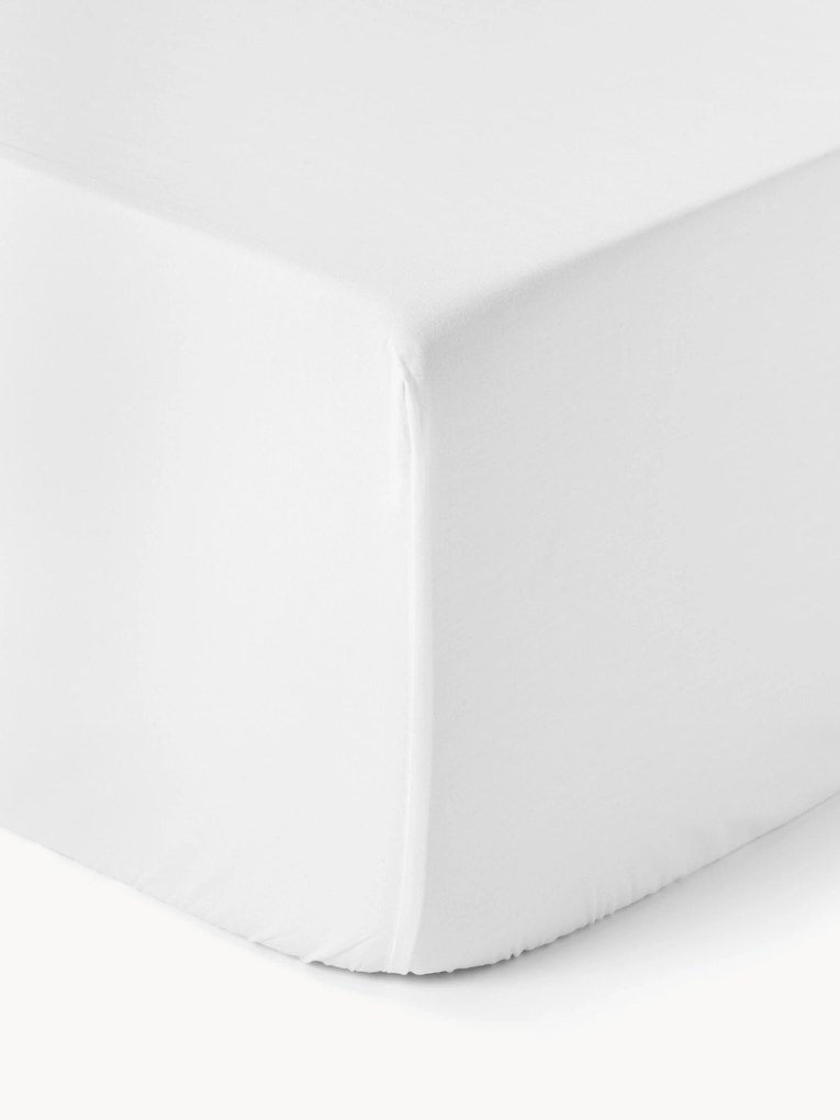Lençol elástico em percal de algodão para boxspring Elsie