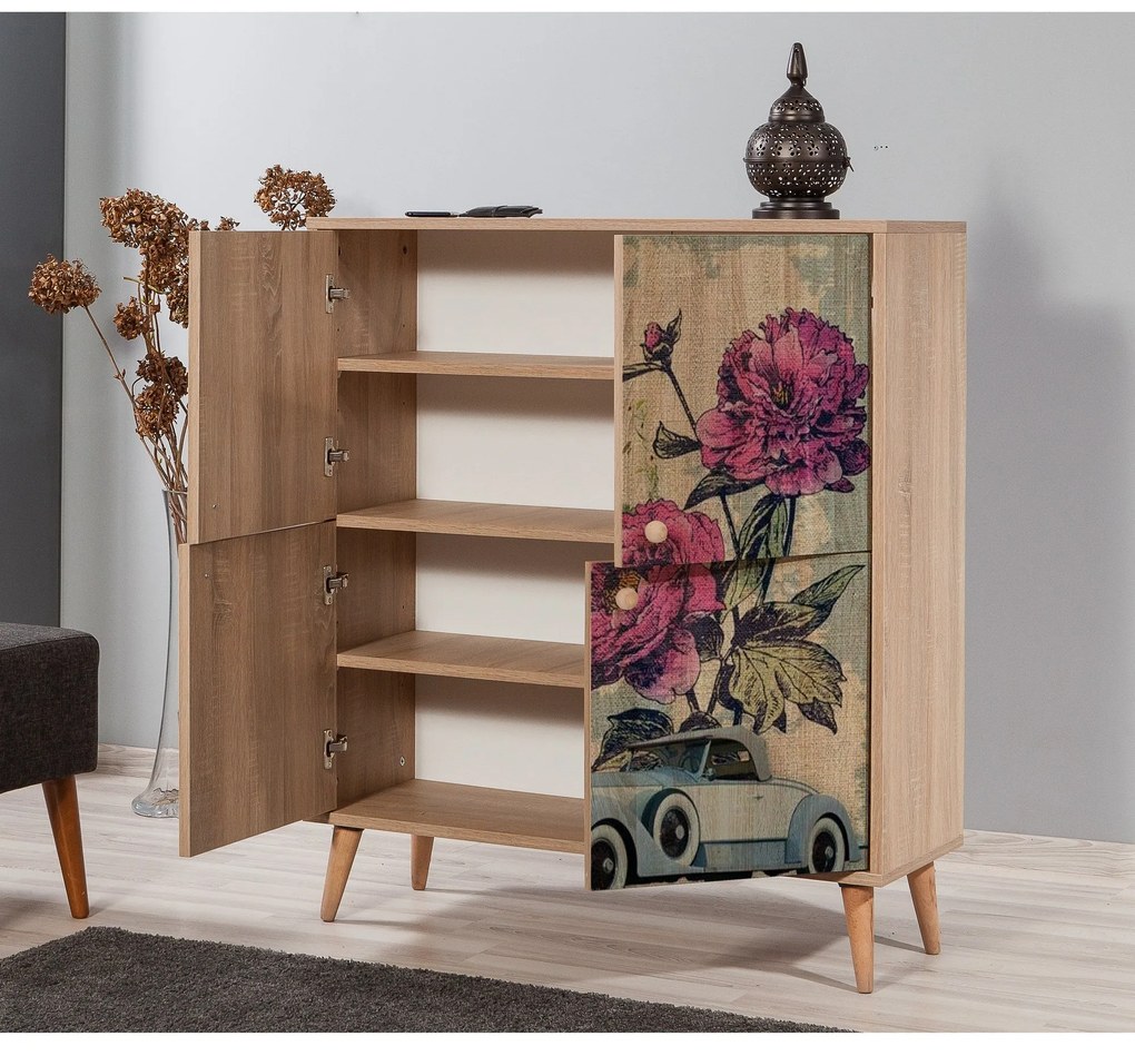 Armário Multiusos Multilux – Carvalho Sonoma – 95 cm x 111 cm x 36 cm