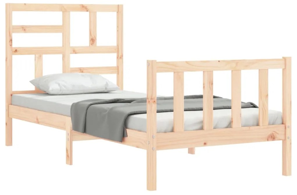 Cama sem colchão 90x200 cm madeira de pinho maciça