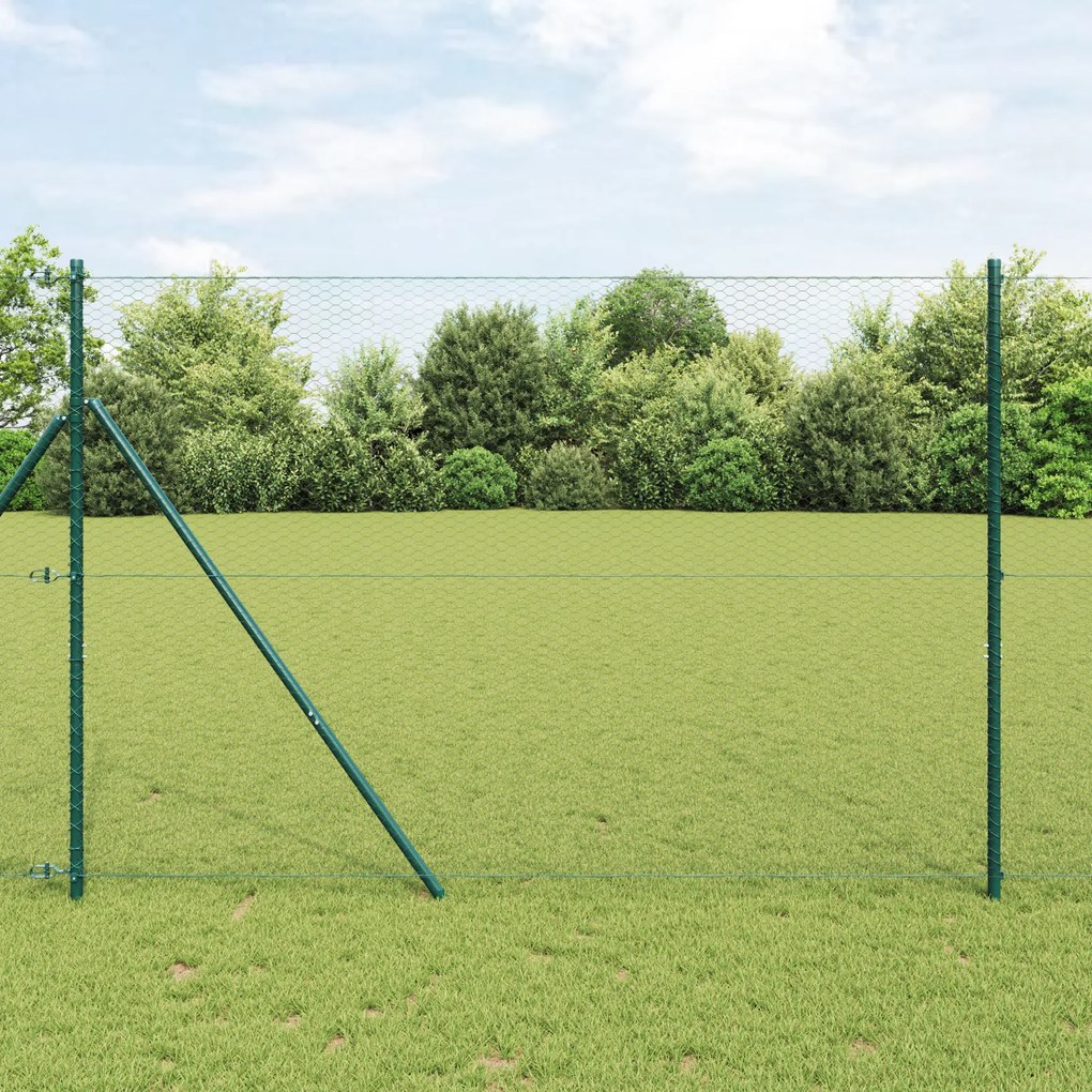 Cerca Hexagonal vidaXL Cinza 1.5x100 m Aço