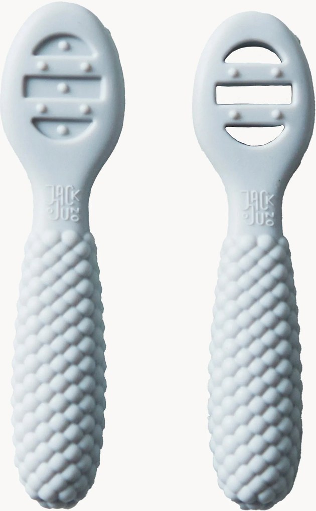 Colheres de silicone para bebé Bubble, conjunto de 2