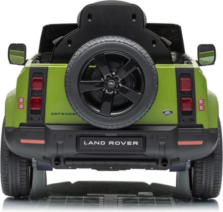 Carro elétrico para Crianças 12V 4x4 Land Rover Defender Rodas de espuma EVA, Assento Couro ecológico, Controlo remoto Verde