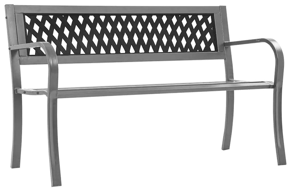 Banco de jardim 120 cm aço preto